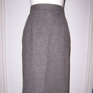 Womens Sag Harbor Gray Wool Blend Skirt Sz 14